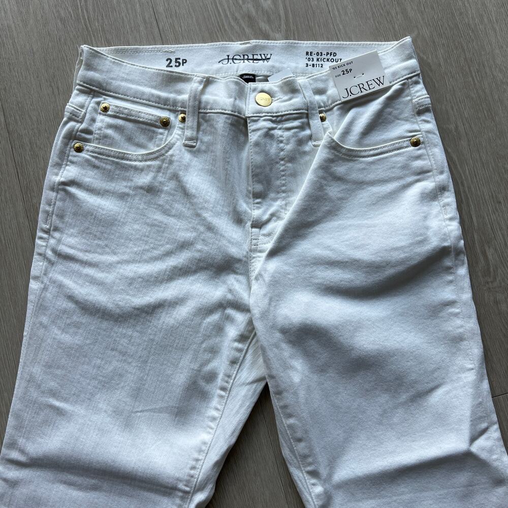 J Crew Kick Out Jeans Womens Petite 25 White Cropped - Picture 10 of 15